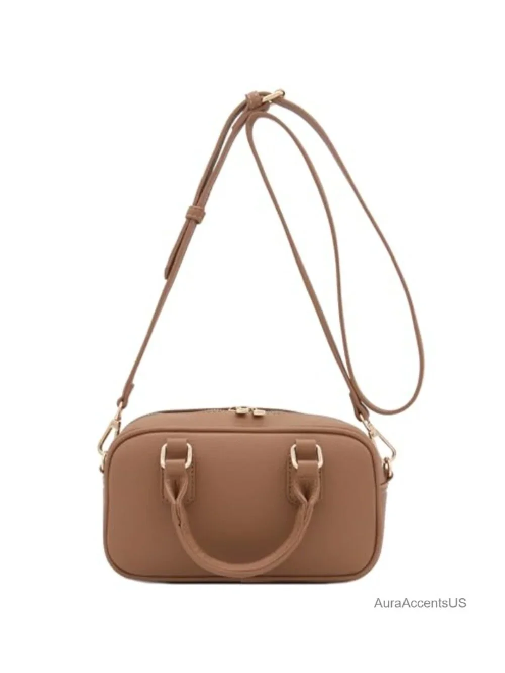 Faux Leather Mini Satchel Purse Top Handle Crossbody Bag
